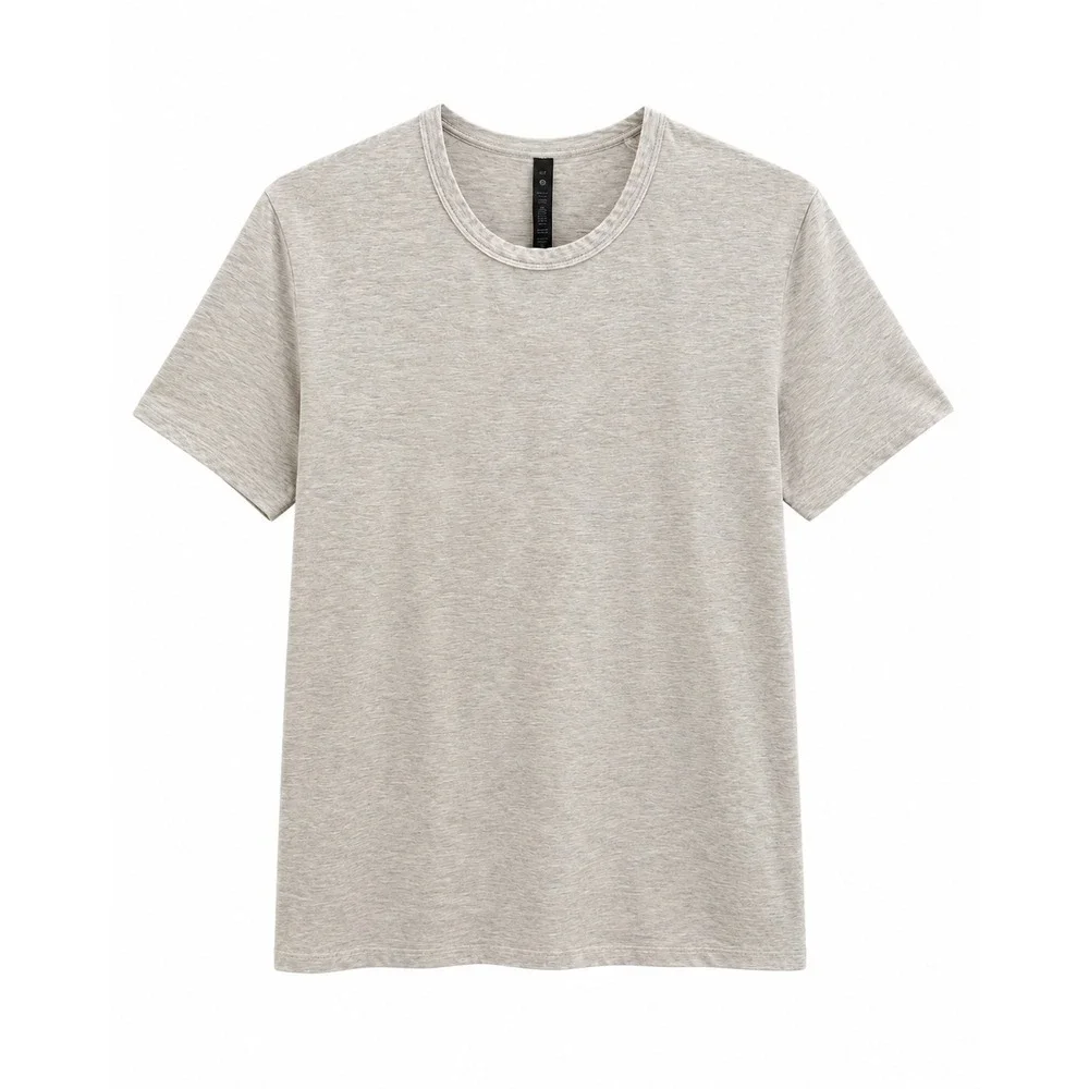 Lululemon Men's Heather Beige Crew Neck Pima Cotton Blend T-Shirt Size (M)